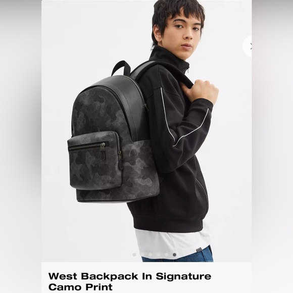 West Backpack in signature canvas with Camo print...$550 - Picture 7 of 12